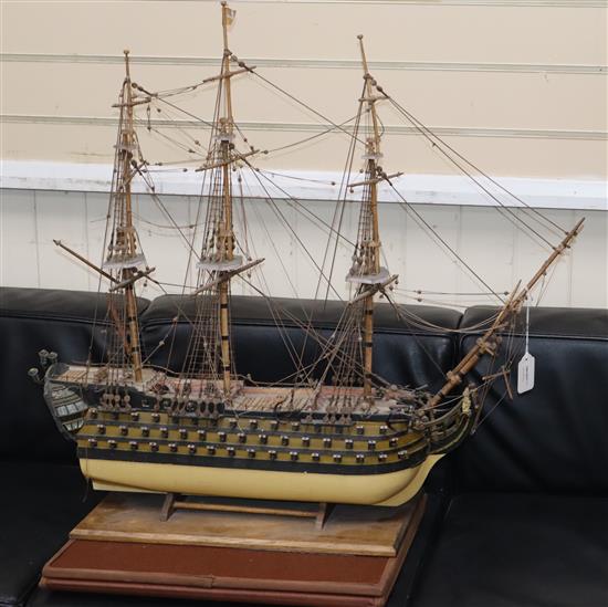 A fully-rigged model of HMS Victory